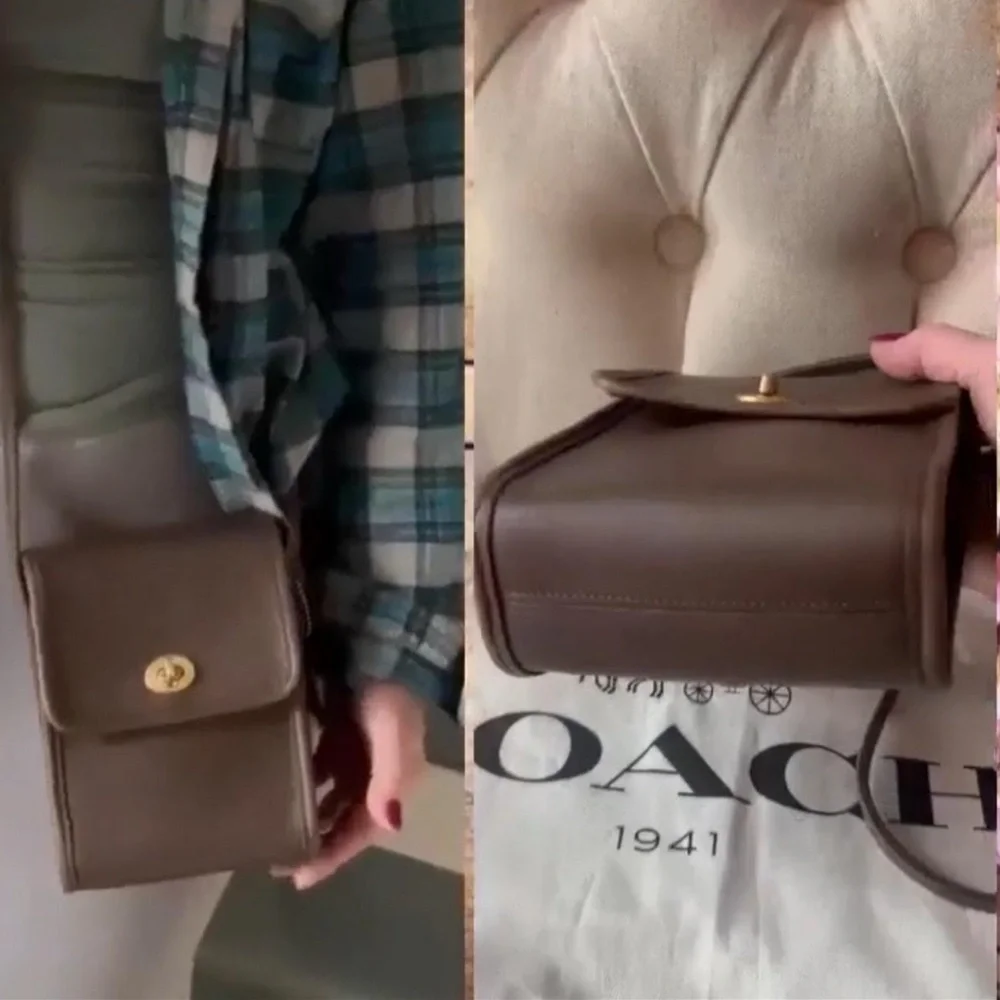 VINTAGE COACH TAUPE BROWN CROSSBODY SCOOTER CROSSBODY BAG
Style 9893 - Picture 3 of 12